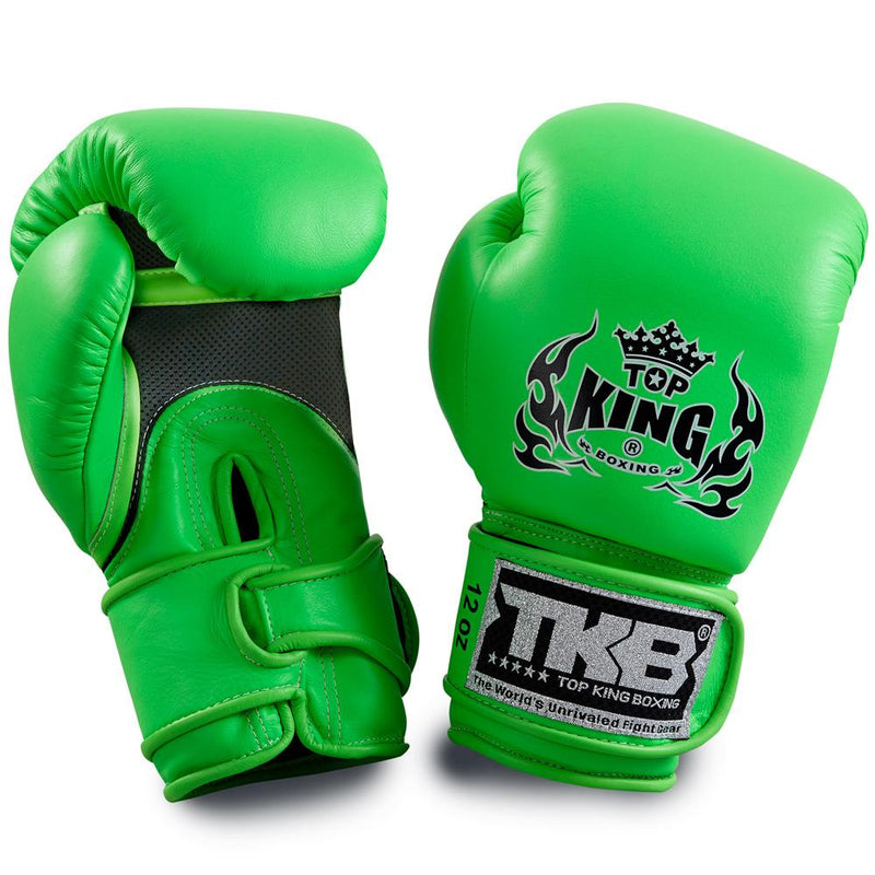Top King Neon Green "Double Lock" Boxhandschuhe [Air Version]