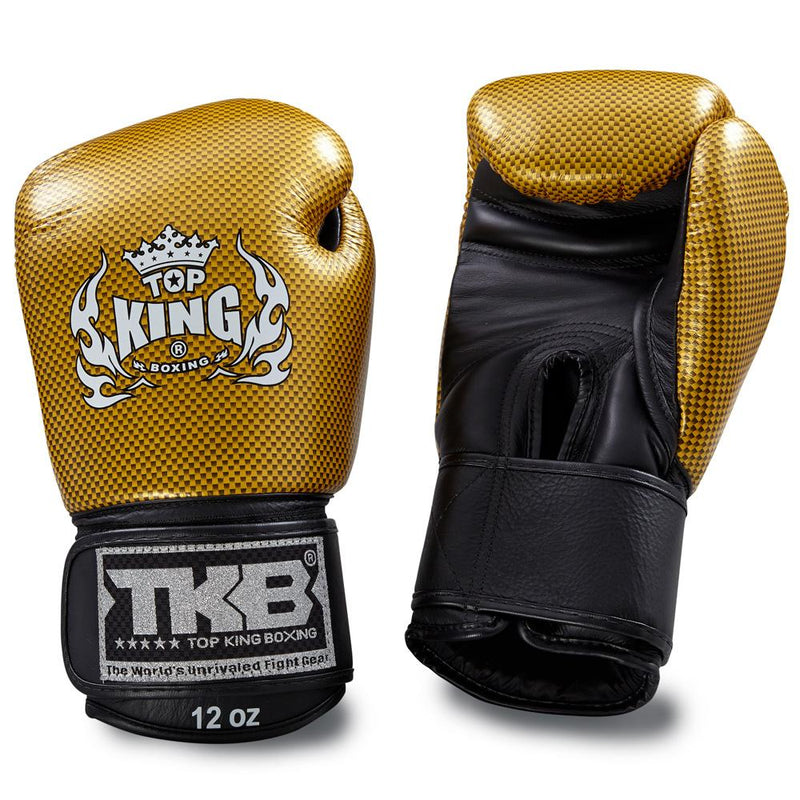 Top King Gold / Schwarz "Empower" Boxhandschuhe