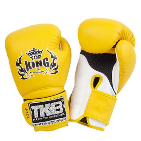 Top King Gelb / Weiß "Super Air" Boxhandschuhe