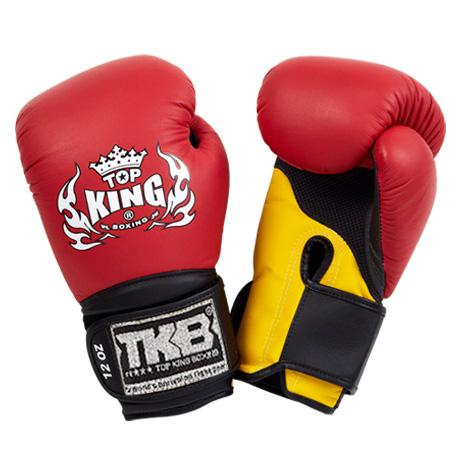 Top King Red / Yellow with Black Cuff "Super Air" Boxhandschuhe
