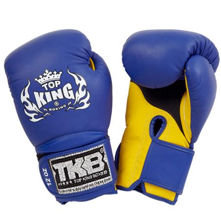Top King Blau / Gelbe "Super Air" Boxhandschuhe